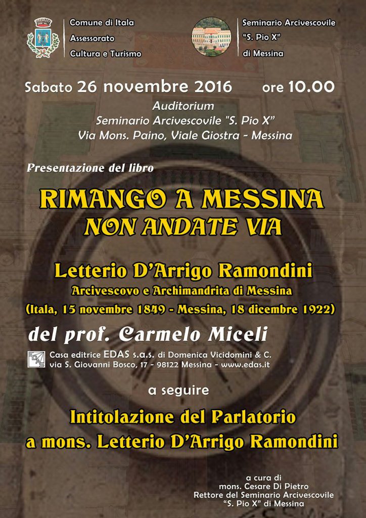 TUTTO LIBRI – Carmelo Miceli “Rimango a Messina, non andate via”