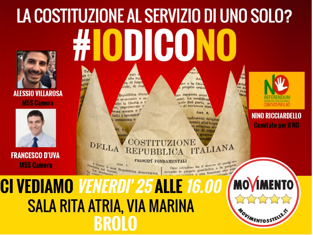 SI! NO! FORSE! – A Brolo incontri: domenica quelli del SI, venerdì 25 quelli del NO
