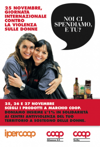 MILAZZO –  Coop Sicilia “si spende” per la Giornata contro la violenza sulle donne