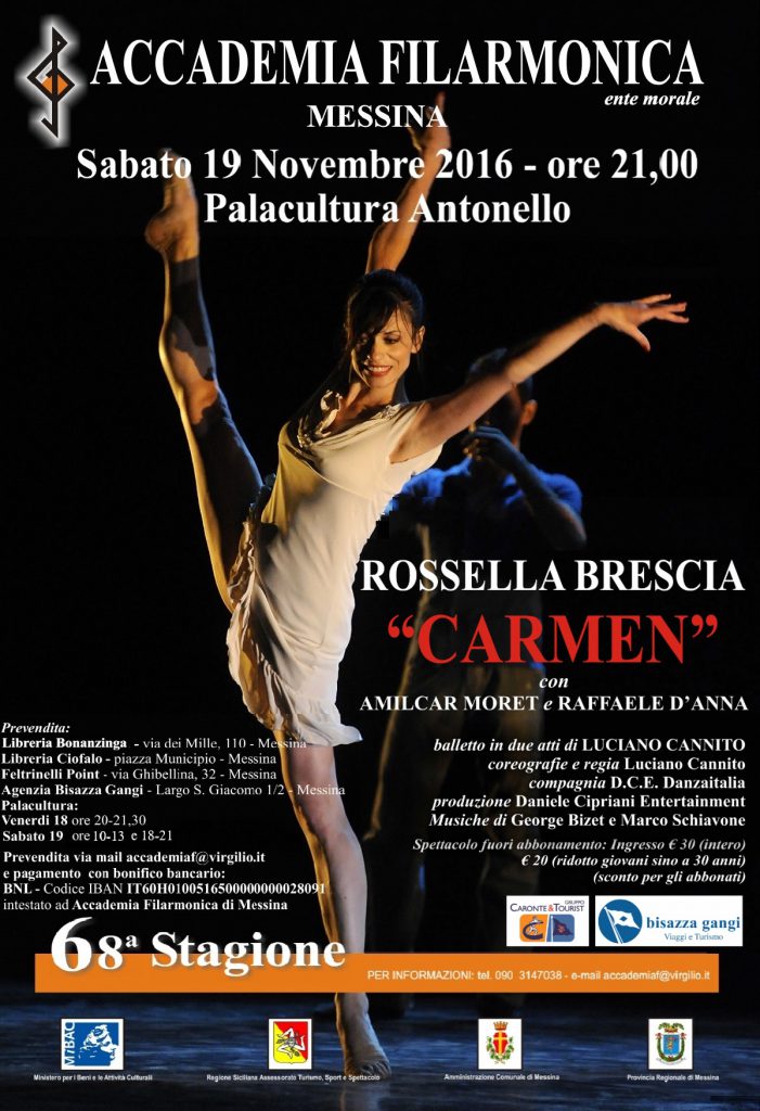 MESSINA – Carmen con Rossella Brescia al Palacultura