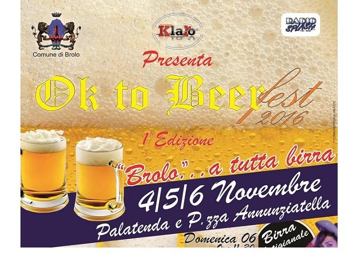 BROLO OK TO BEER FEST – Dal 4 al 6 novembre al palatenda….