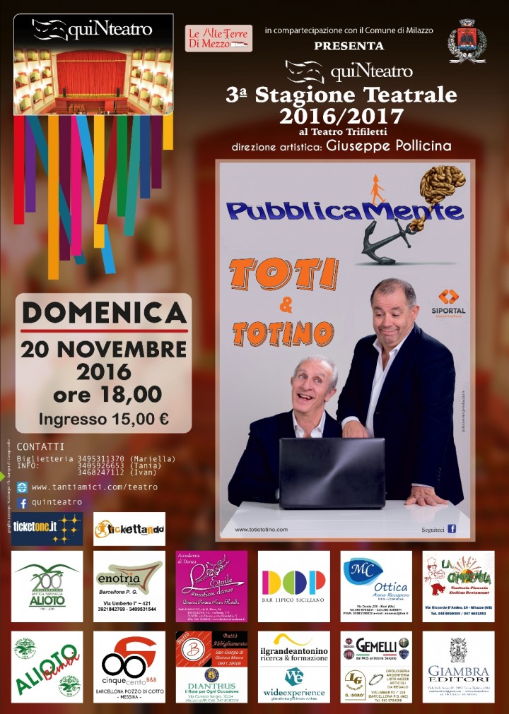 MILAZZO – quiNteatro ‘PubblicaMente’, quando il sorriso e l’ironia invitano a pensare