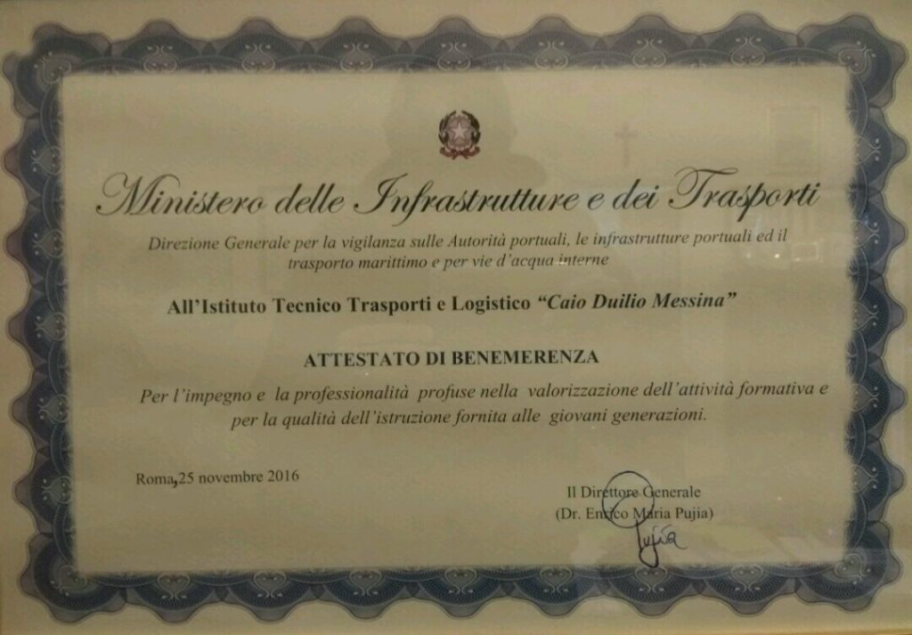 MESSINA – I.T.T.L. Caio Duilio “Scuola Benemerita”