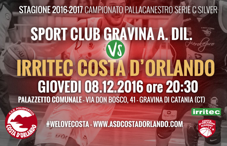 IRRITEC COSTA D’ORLANDO – Contro il Gravina per consolidare il primato