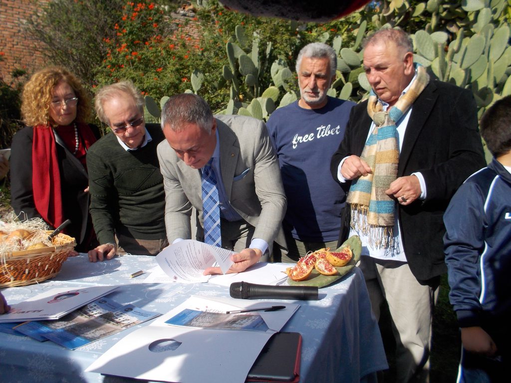 TAORMINA – Cerimonia di consegna del Villaggio Le Rocce alla Fondazione Antonio Presti – Fiumara d’Arte