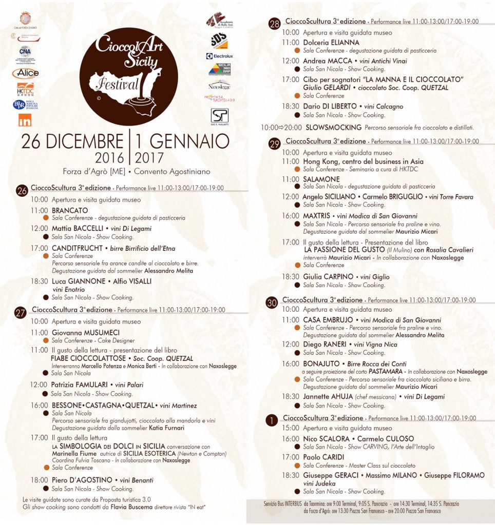 CIOCOLAT-ART – Naxoslegge a Forza d’Agrò, partner per la sezione Il gusto della lettura