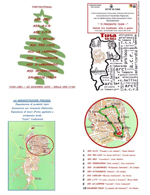 TUSA – “Ti presento Tusa…” Natale tra tradizioni, arte e gusto