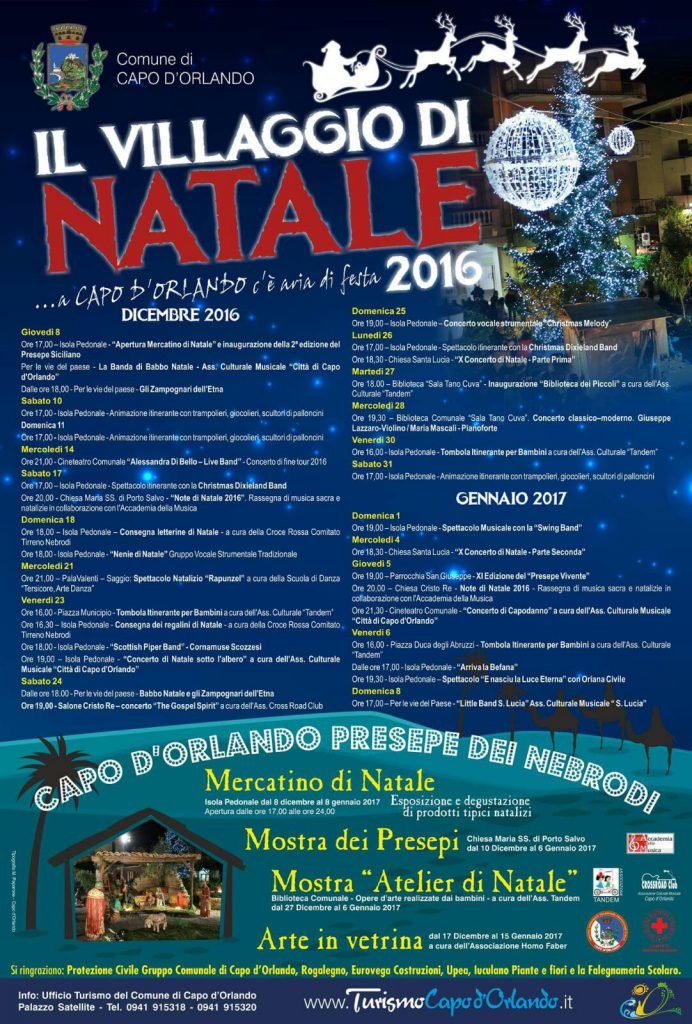 CAPO D’ORLANDO – “Aria di festa” presentate le manifestazioni natalizie