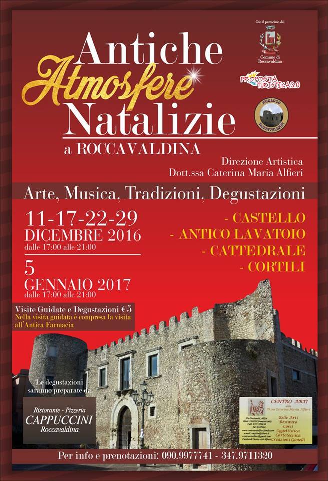 “ANTICHE ATMOSFERE NATALIZIE A ROCCAVALDINA” – Sabato 17 dicembre la seconda giornata
