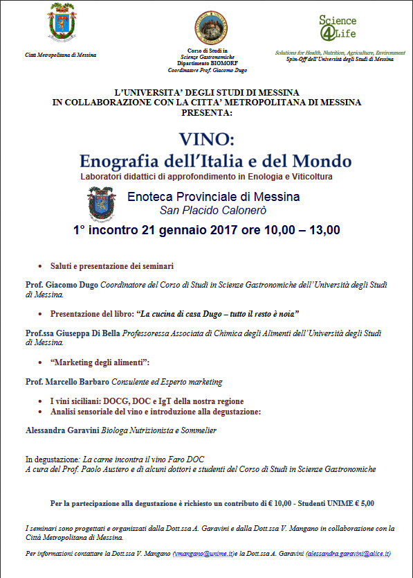 “VINO: ENOGRAFIA DELL’ITALIA E DEL MONDO” – All’Enoteca provinciale al via il primo degli otto seminari in programma