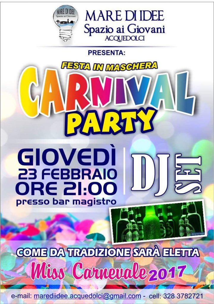 ACQUEDOLCI – Carnival Party