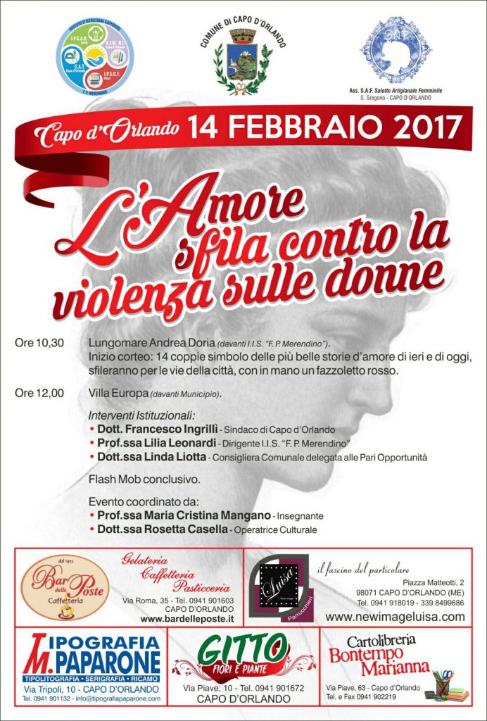 CAPO D’ORLANDO – Il 14 febbraio “L’amore sfila contro la violenza”