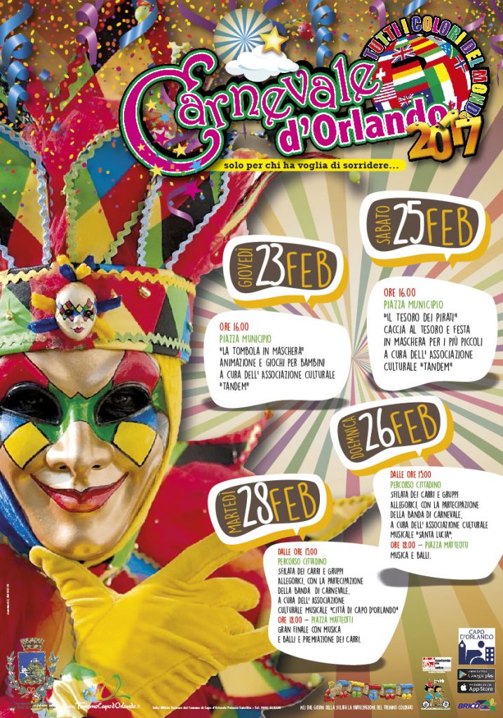 CAPO D’ORLANDO – Domani primo appuntamento con il “Carnevale d’Orlando 2017”
