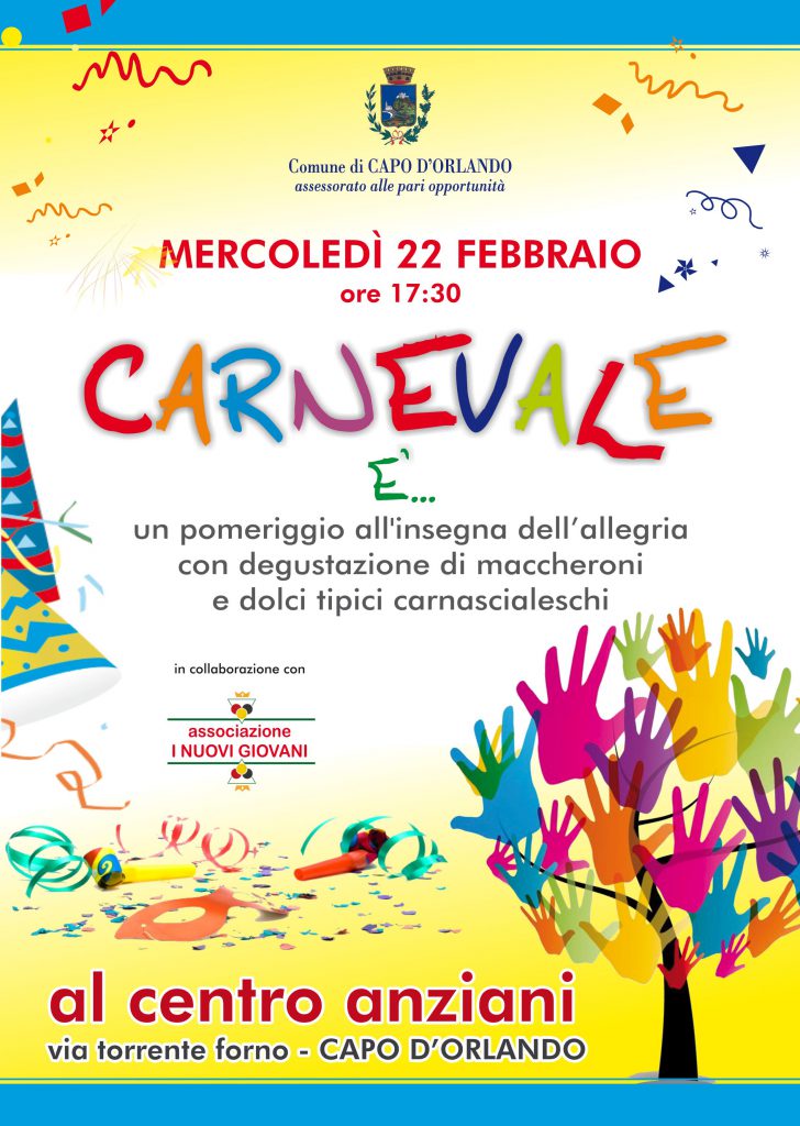CAPO D’ORLANDO – Carnevale al Centro Anziani