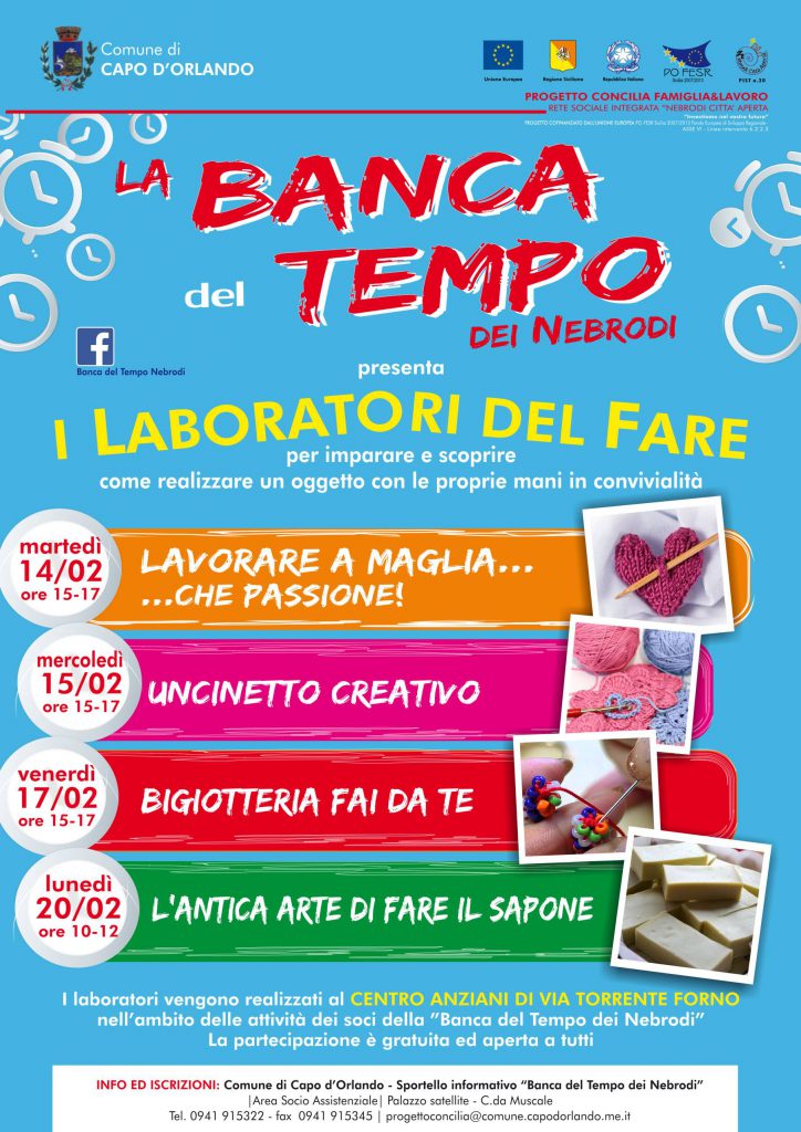 CAPO D’ORLANDO – I laboratori della “Banca del Tempo”