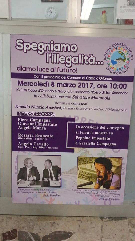 SCUOLE ATTENTE – La Legalità tra i banchi al “Comprensivo 1” di Capo d’Orlando