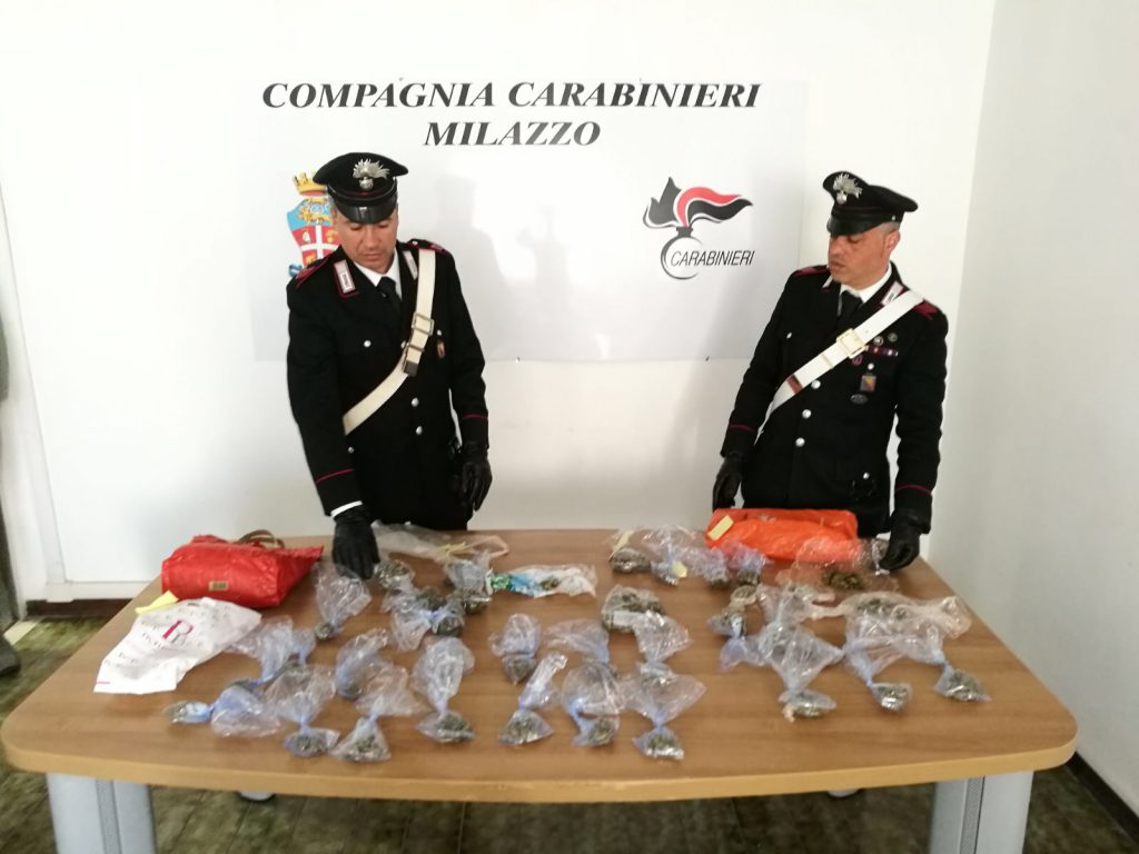 MILAZZO – Trovato con 490 gr di marijuana, arrestato 56enne