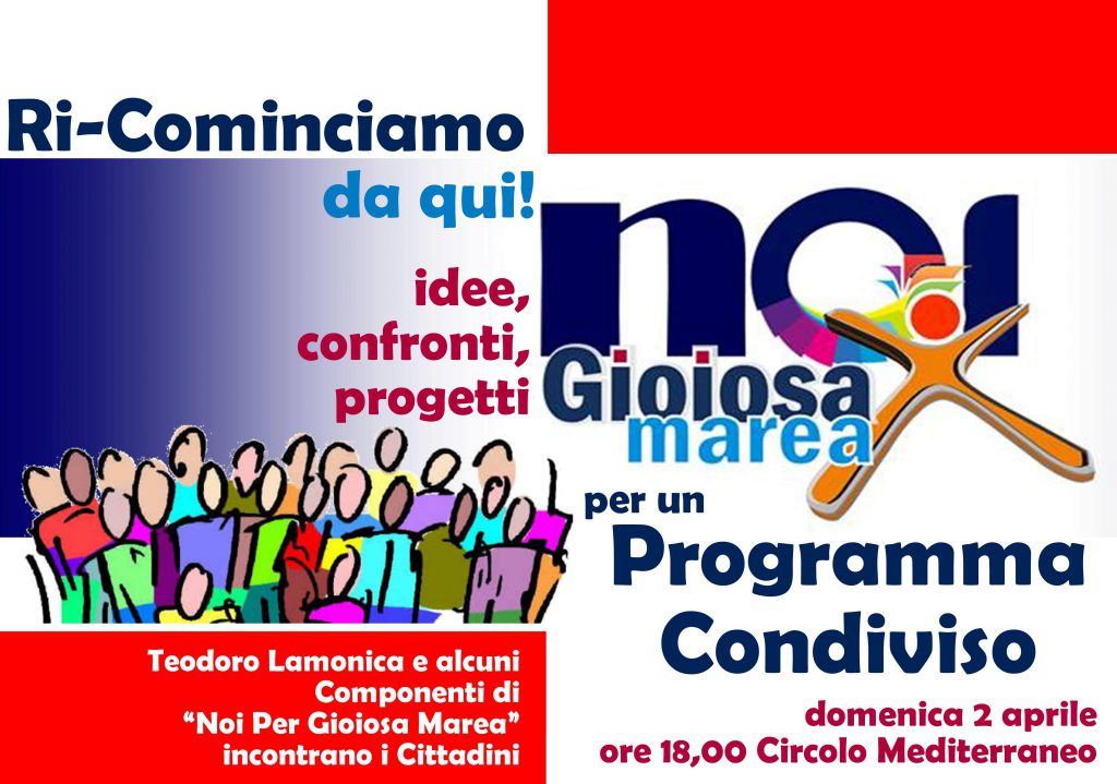 APPUNTAMENTI PRE-ELETTORALI – “Noi per Gioiosa” incontra i Cittadini domenica al “Mediterraneo”