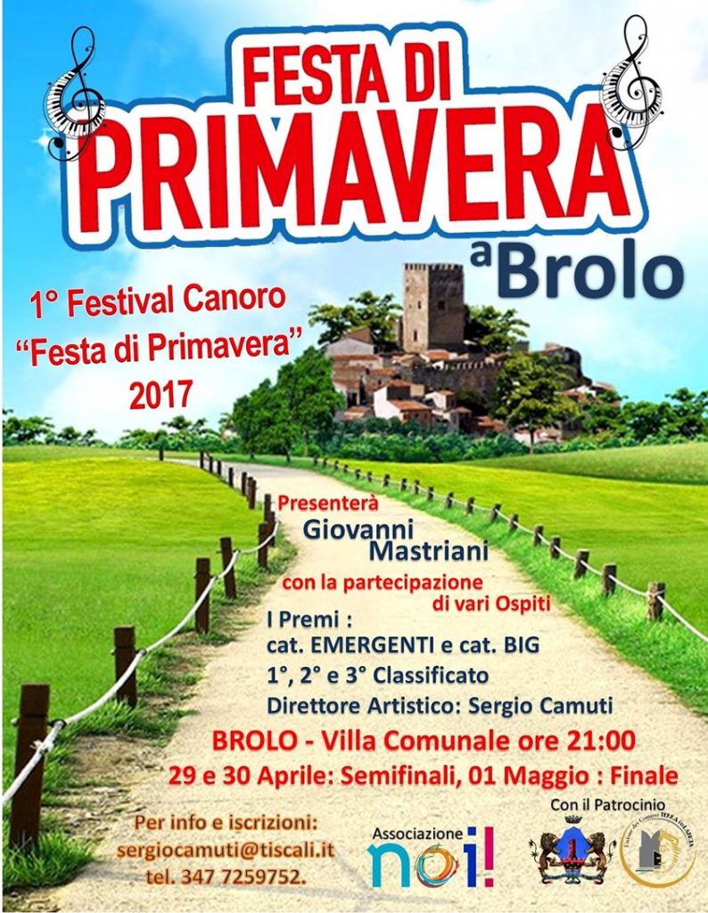 “FESTA DI PRIMAVERA” A BROLO – Il chi c’è al I° Festival canoro, da questa sera alla villa comunale
