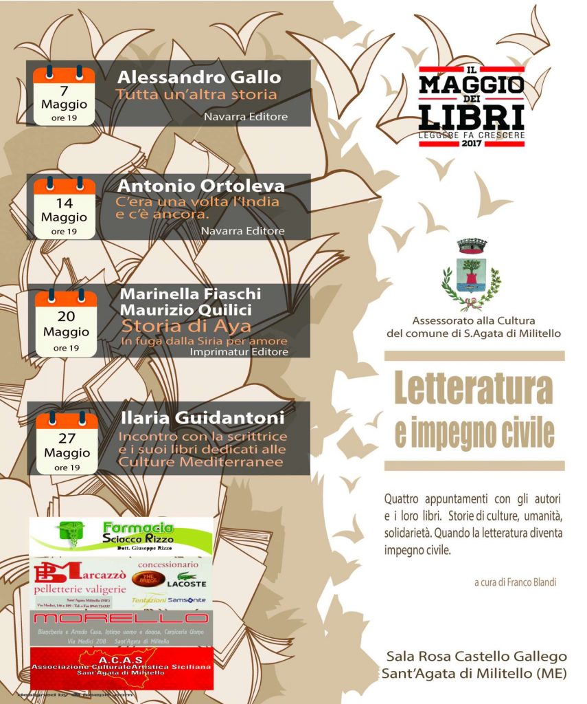 SANT’AGATA MILITELLO – “Letteratura e impegno civile” la rassegna letteraria diretta da Franco Blandi