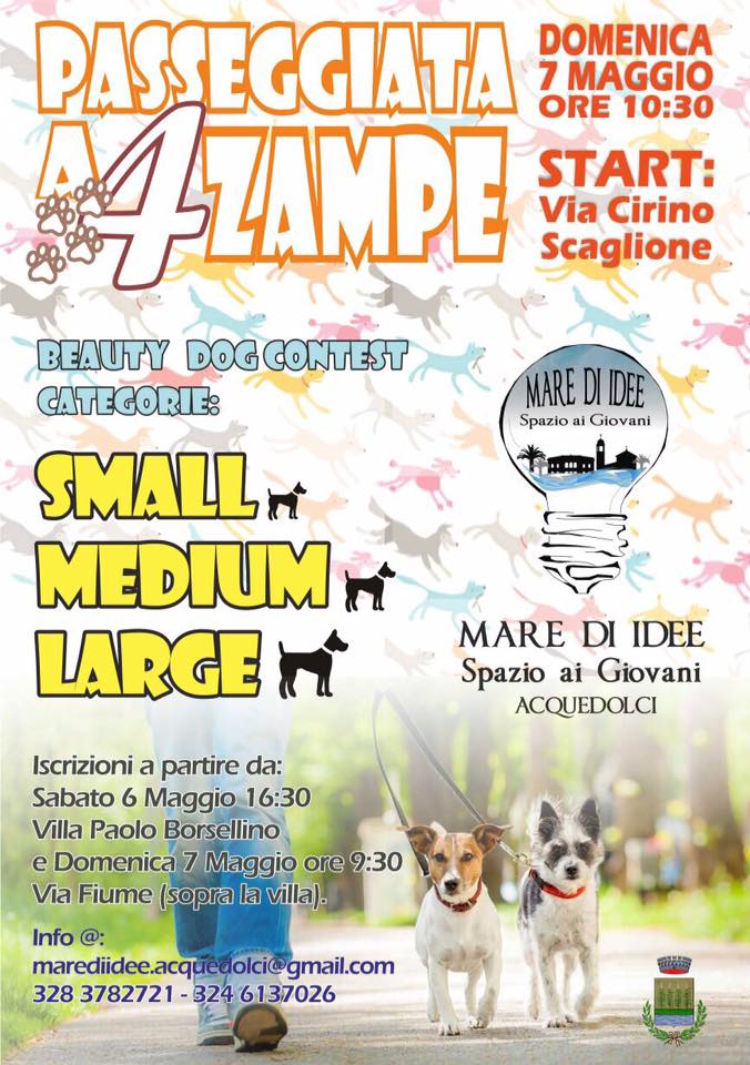 ACQUEDOLCI – Passeggiata a 4 Zampe e Beauty Dog Contest