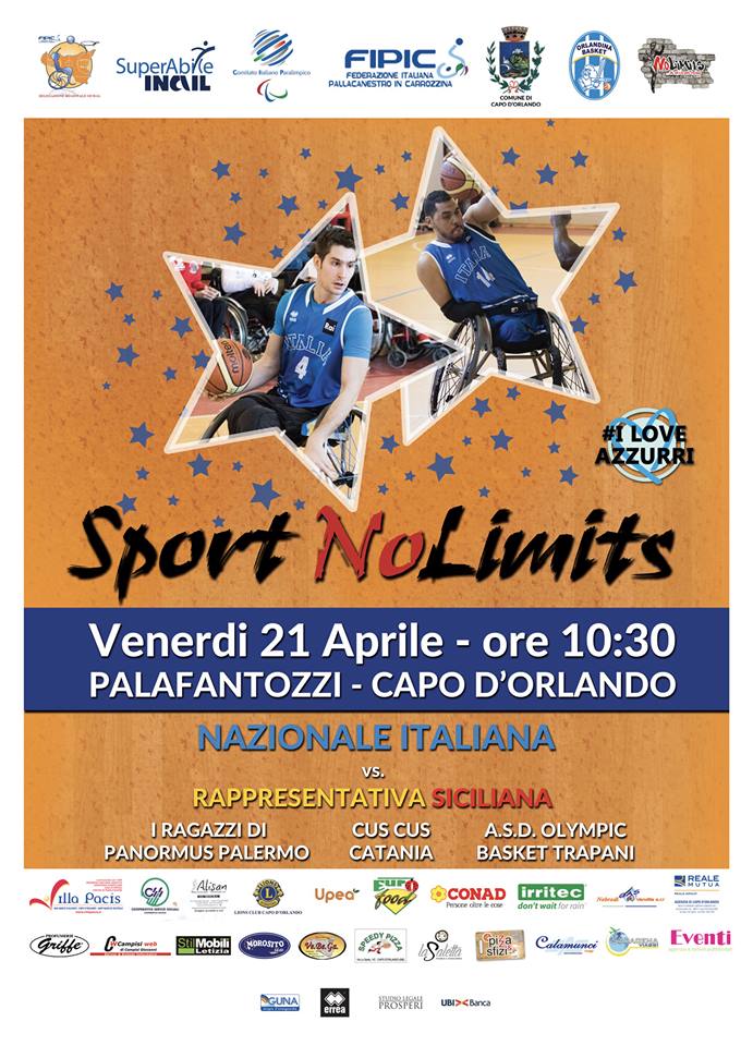 CAPO D’ORLANDO – “Sport no limits” con la nazionale di basket in carrozzina