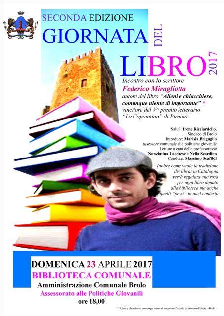 BROLO – “Festa del Libro 2017” … ospite alla Biblioteca Federico Miragliotta