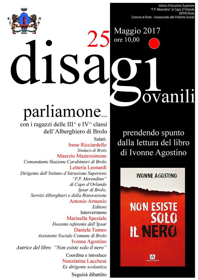 DISAGI GIOVANILI – Dal Libro alla Realtà..se ne parlerà all’Alberghiero di Brolo
