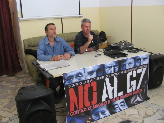 STURNIOLO & MAZZEO – La conferenza stampa di oggi sul corteo No G7 di domani