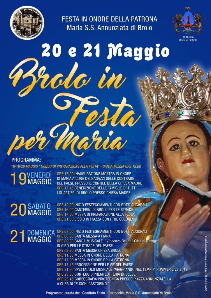 L’ANNUNZIATA – Tre giorni dei Festa a Brolo per la Patrona