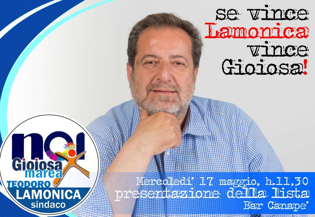 TEODORO LAMONICA – Domani un incontro pubblico per presentare lista e programma