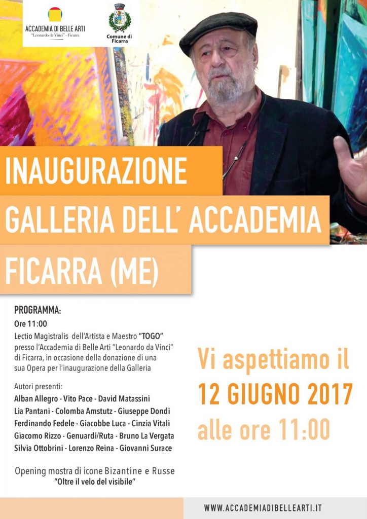 FICARRA – Il maestro Togo alla galleria dell’accademia