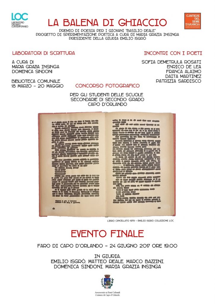 CAPO D’ORLANDO – “La balena di ghiaccio”, sabato l’evento finale del premio di poesia