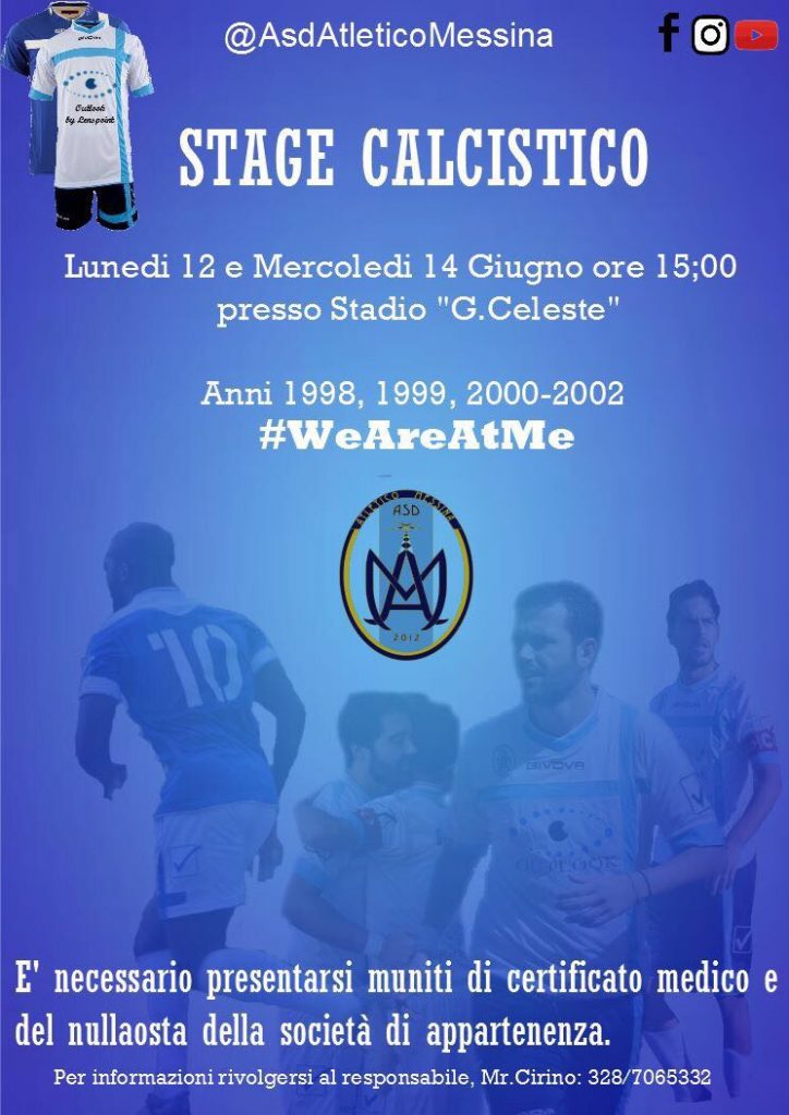 CALCIO – L’Atletico Messina seleziona giovani talenti
