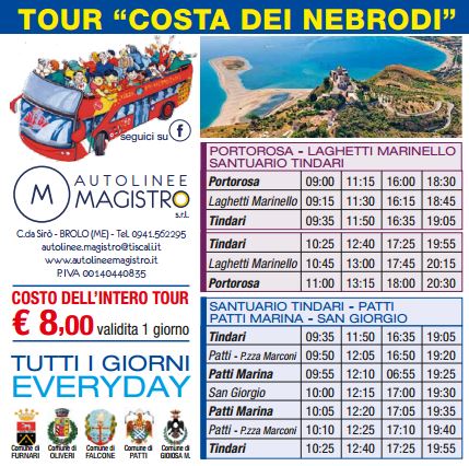 FARE TURISMO – Da domani col bus scoperto da Tindari a San Giorgio di Gioiosa Marea