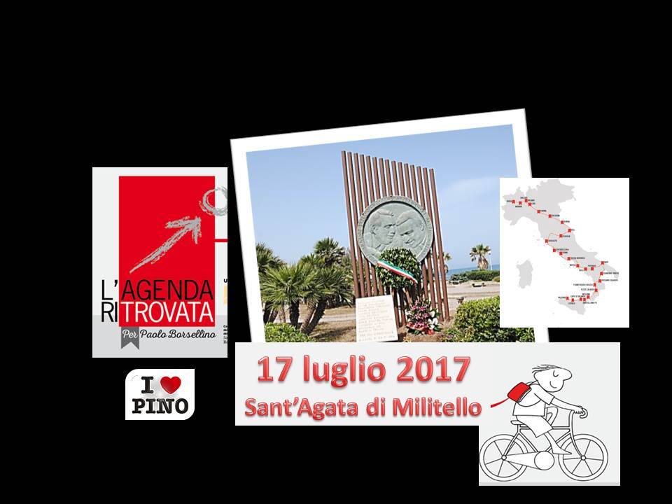 SANTAGATA MILITELLO – I Love Pino accoglie ‘L’Agenda Ritrovata – Ciclostaffetta Nazionale’