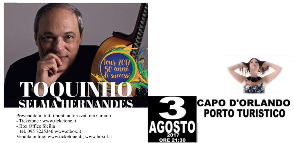 TOQUINHO – Sarà un grande concerto a Capo d’Orlando