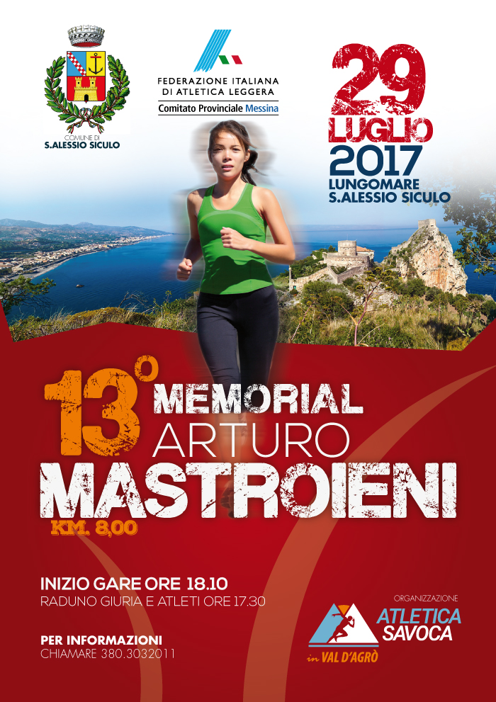 PODISMO – A Sant’Alessio Siculo il “13° Memorial Arturo Mastroieni”