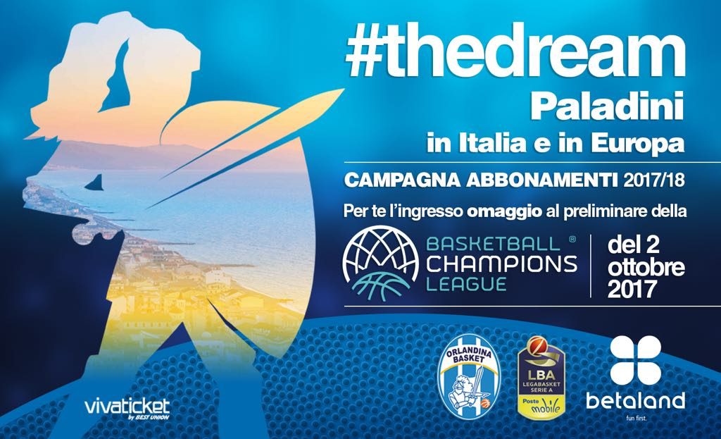 BASKET – #TheDream Abbonamenti Orlandina 2017-18: si parte il 31 luglio