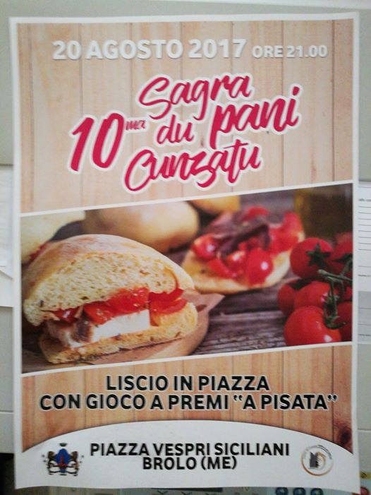 BROLO – Domani “U Pani Cunzatu”, oggi nel quartiere Sottogrotte la Sagra Enograstronomica