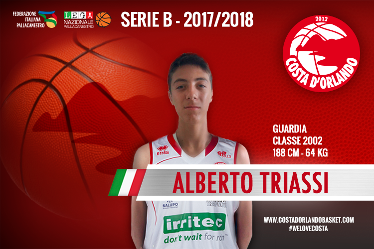 IRRITEC COSTA D’ORLANDO – La giovane guardia Triassi completa il roster Costa