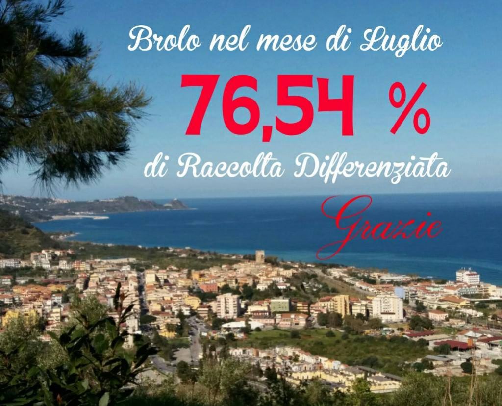 BROLO – I numeri straordinari della raccolta differenziata