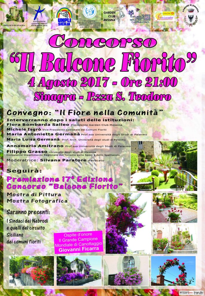 SINAGRA – Premiazione concorso “Balcone Fiorito”