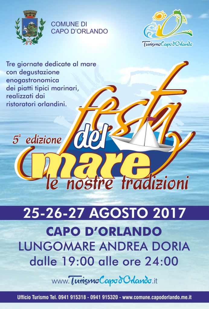 CAPO D’ORLANDO – Da venerdì a domenica la “Festa del mare”