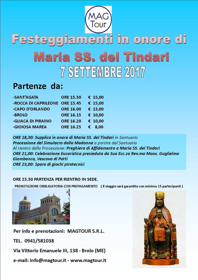 FESTA DI TINDARI – No Problem con i servizi della Mag Tour