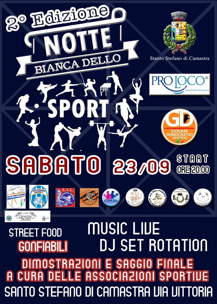 SANTO STEFANO DI CAMASTRA – Torna la Notte Bianca dello Sport