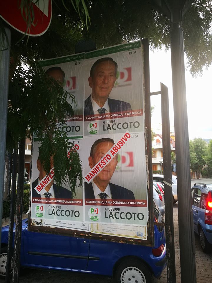 ABUSIVI – A Brolo scatta la “repressione” sui manifesti elettorali non in regola
