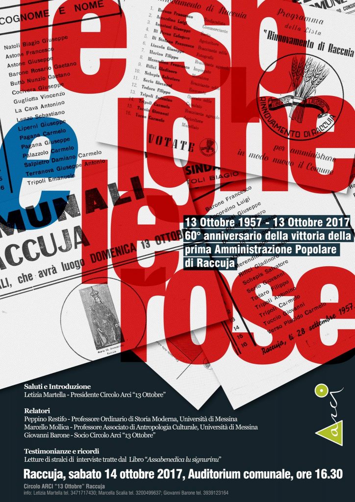 RACCUJA – Arci 13 ottobre: Le spighe e le rose