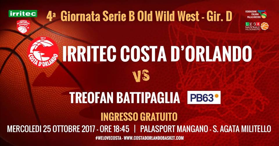 IRRITEC COSTA D’ORLANDO – Mercoledì al PalaMangano contro la Treofan Battipaglia