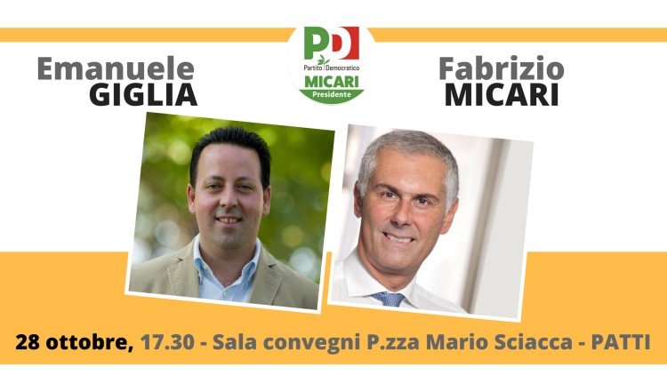 REGIONALI – Micari a Patti al fianco di Emanuele Giglia